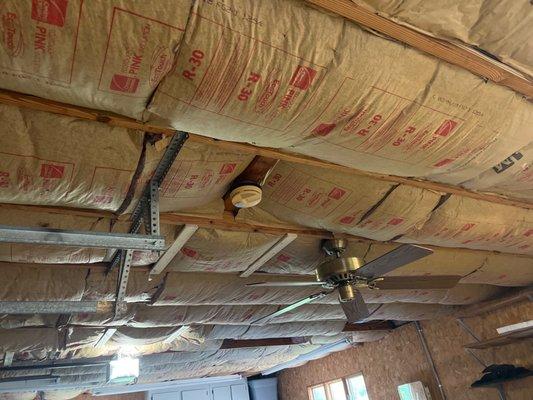 Garage insulation install