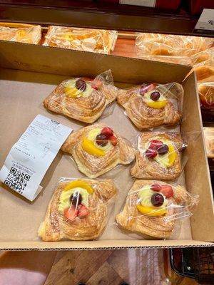 Fruits Topped Pudding Croissant, Buy 5 Get 1 Free $10.50