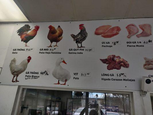 Price of chicken and pork as of 01/13/2021