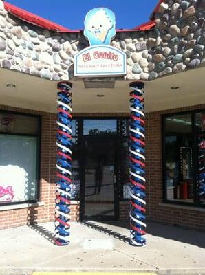 Look for our Red, White & Blue spiral columns! Only on 451 Collins St. in Joliet, IL 60431.