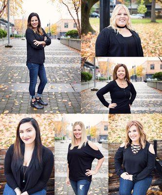 Heidi Scholten/owner stylist Melanie Hart/stylist crystal Glubrecht/stylist Kerry Bushnell/stylist Loilee Cody/stylist Alissa Vogal/stylist