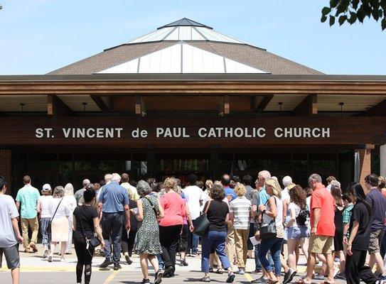 Mass at St. Vincent de Paul Catholic Church is a journey of faith, shared with your community...