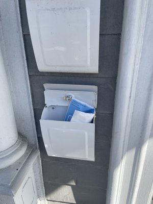 This was my mail box broken into. Fellowship was informed and could care less. I was now have to pay $160 a year for a post office box.