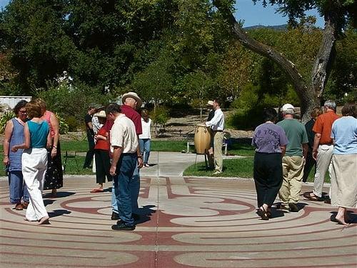 The Labyrinth at Peace is patterned after the labyrinth built in Chartes Cathedral, France in 1201.