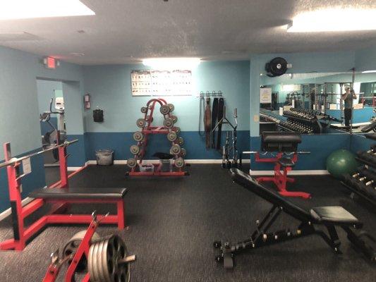 Other side of free weight room