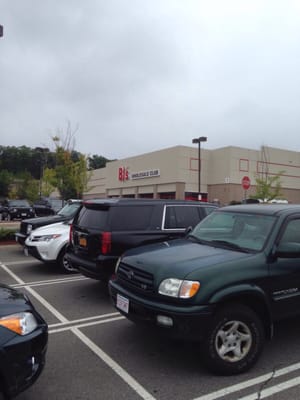 Packed parking lot. Halloween stuff out already. Ahhh!