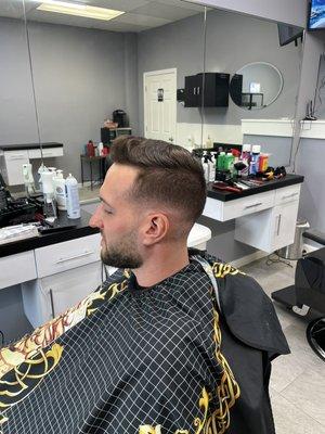 Mid skin fade