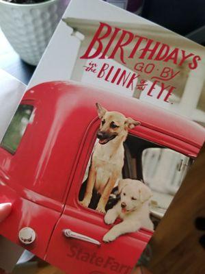 They always send me a birthday and Christmas card. I love the little things they do!