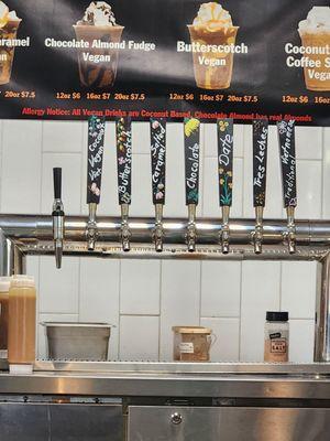 On tap iced coffees