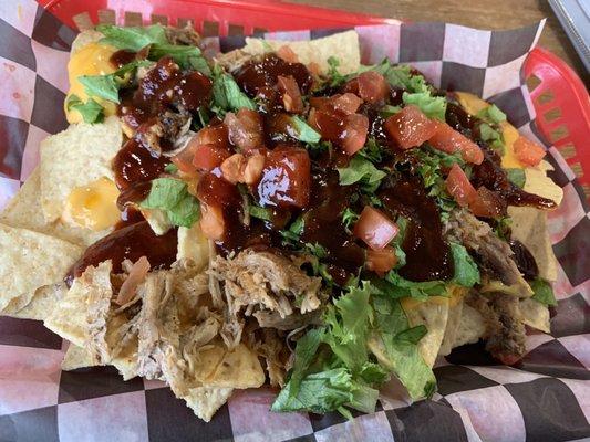 Pulled pork nachos