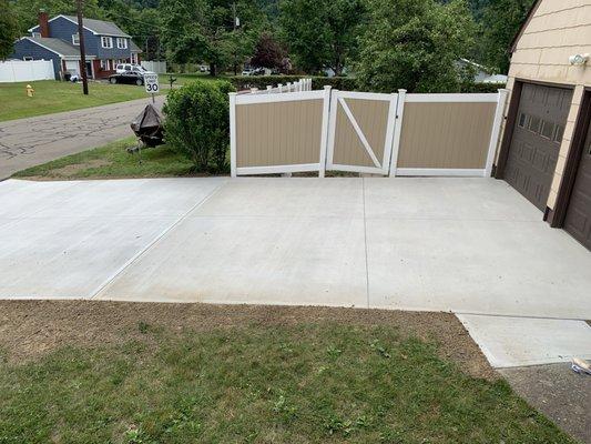 Concrete driveway