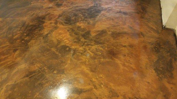 Copper & Chocolate metallic epoxy in Littleton, CO.