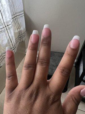 French tip dip nails