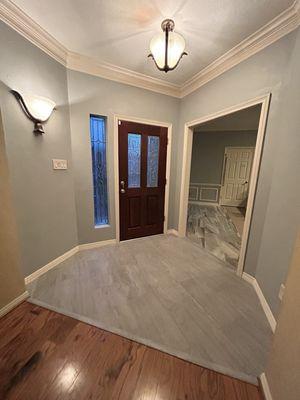 Entry way tile, Sheetrock and painting