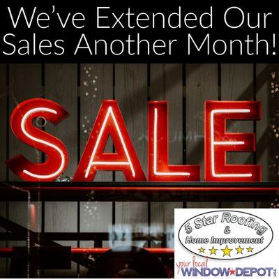 We've extended our sales!