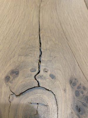 Provenza Old World Flooring. Less than 2 years old.  This is normal the manufacture said