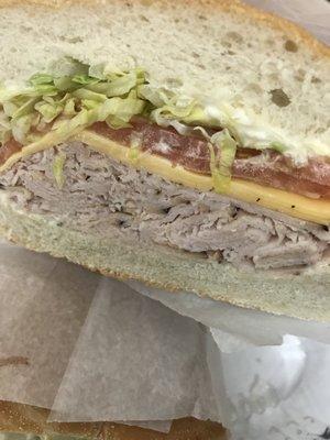 Turkey, American Cheese, Lettuce, Tomatoes and Mayo ($5.49)