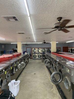 Wall color  New dryers  New counters  New and more merchandise  New and more bright lighting  More room