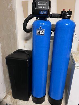 Brine/salt tank - water softener - carbon whole home filtration