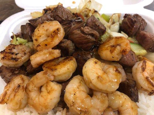 Steak and Shrimp teriyaki combo