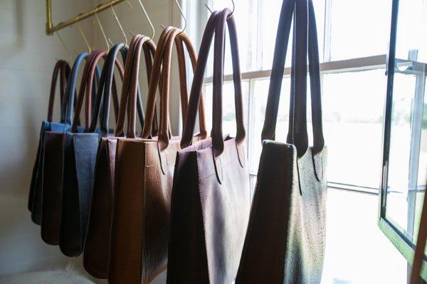 The Original Market Bags in Bison and Italian Leathers.