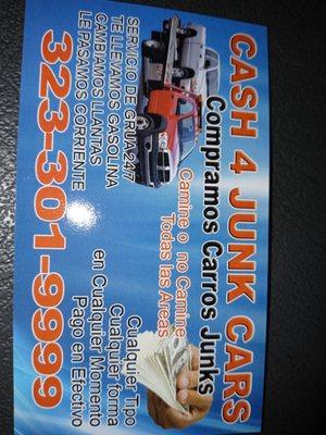 Compramos autos caminen o no en todas las areas