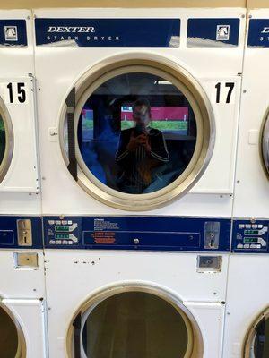 Dryers at SUNSHINE COIN LAUNDRY in Thomaston, Georgia.