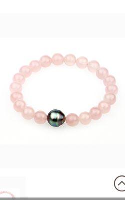 Rose quartz and Tahatian bracelet