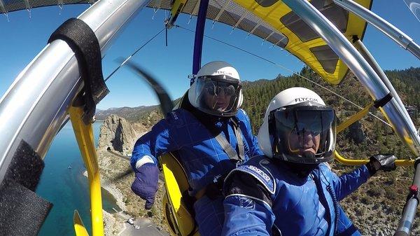 We just had a stunning birds-eye-view of Cave Rock, Lake Tahoe, NV. - Hang Gliding Tahoe