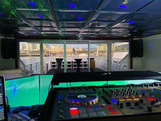 Upper deck DJ view