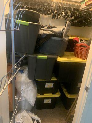 My closet... This stuff alone should have taken an hour. They move FAST