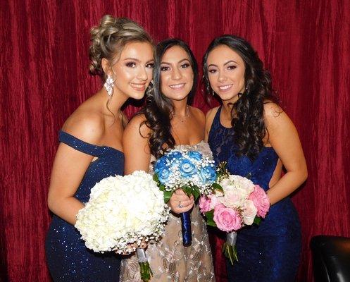 Megan, Bella & Maddie all Winter Ball ready with their flawless sprays!