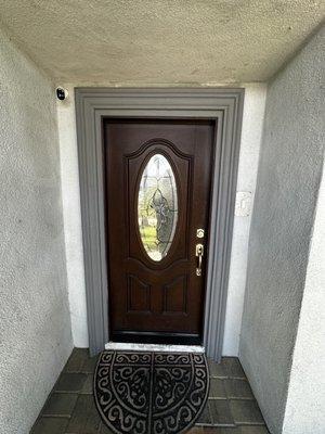 Before front door