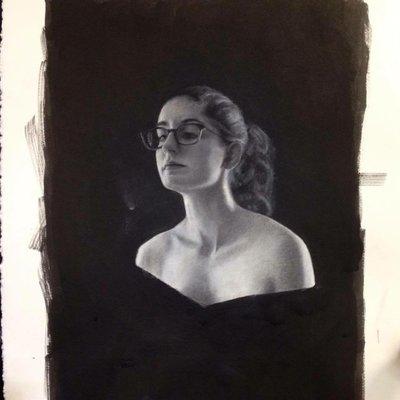 Charcoal and Chalk Portrait by Loren Miller