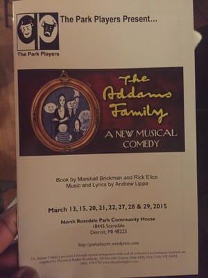 The Adams Family Play Program