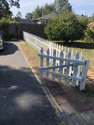 Another job done fence by Victorio tree service Landnscaping