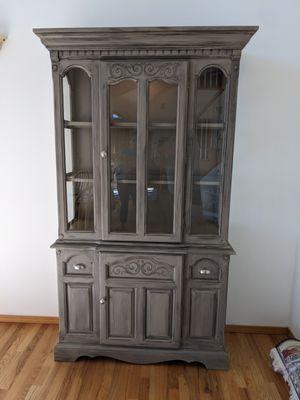 Refinished painted hutch in the color "burlap"