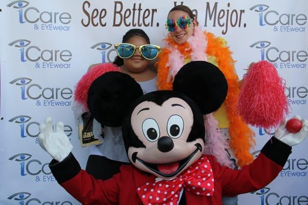 Now you know we are family approved if Mickey Mouse came by to support our Grand Opening.