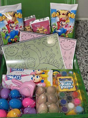 Easter box with custom coloring books