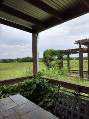 The patio where we will have our tasting.