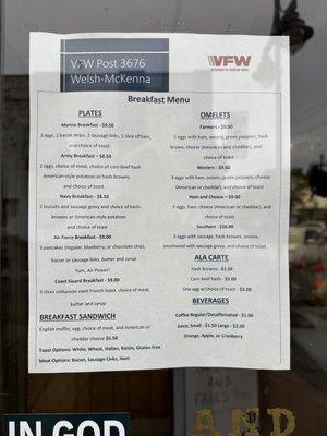 Breakfast Menu