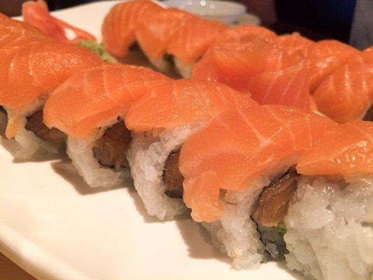 Boston Roll - ample salmon on top!