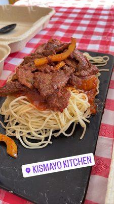 Pasta with beef