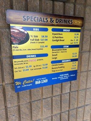 1/2 Slab ribs plate and lemonade unsweetened tea