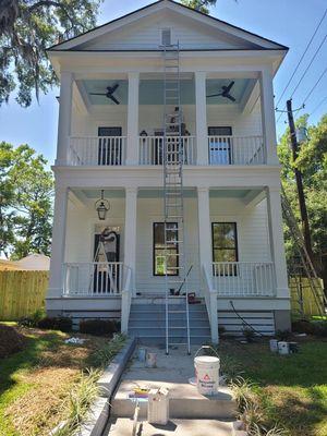 Our client wanted exterior painting work done on his home including trims