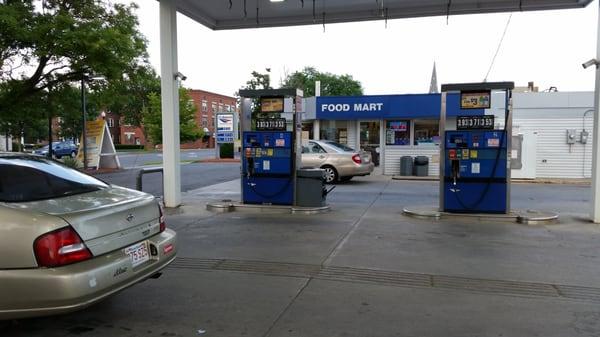 Convenience store and pumps