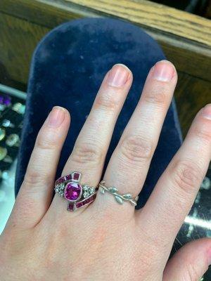 antique ruby and diamond ring