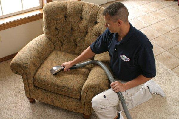 Chem-Dry of Clearwater/Largo uses hot carbonation to clean deep in your upholstery's fabric...