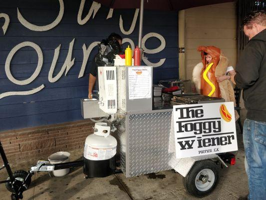 The Foggy Wiener hot dog cart