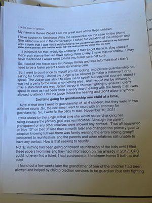 Another letter proving more family wanted the kids and were not even allowed visitation